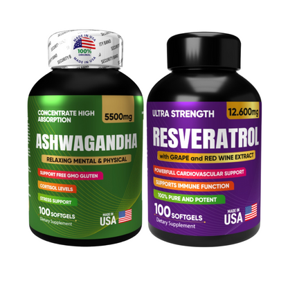 Combo Ashwagandha y Resveratrol