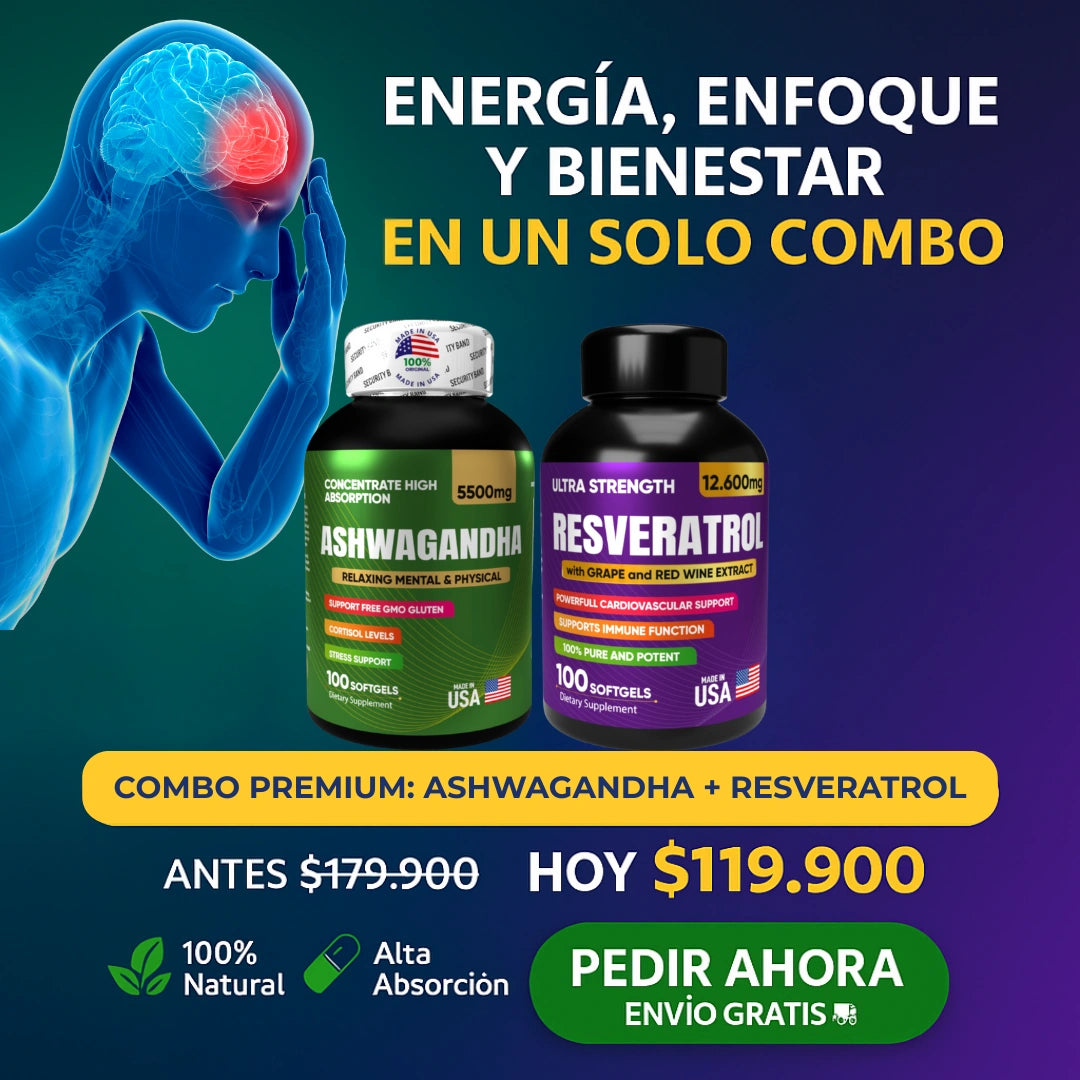 Combo Ashwagandha y Resveratrol
